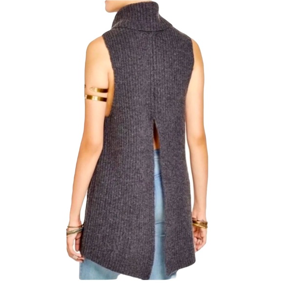 FREE PEOPLE Need It Now Sleeveless Split Back Sweater - Picture 4 of 4